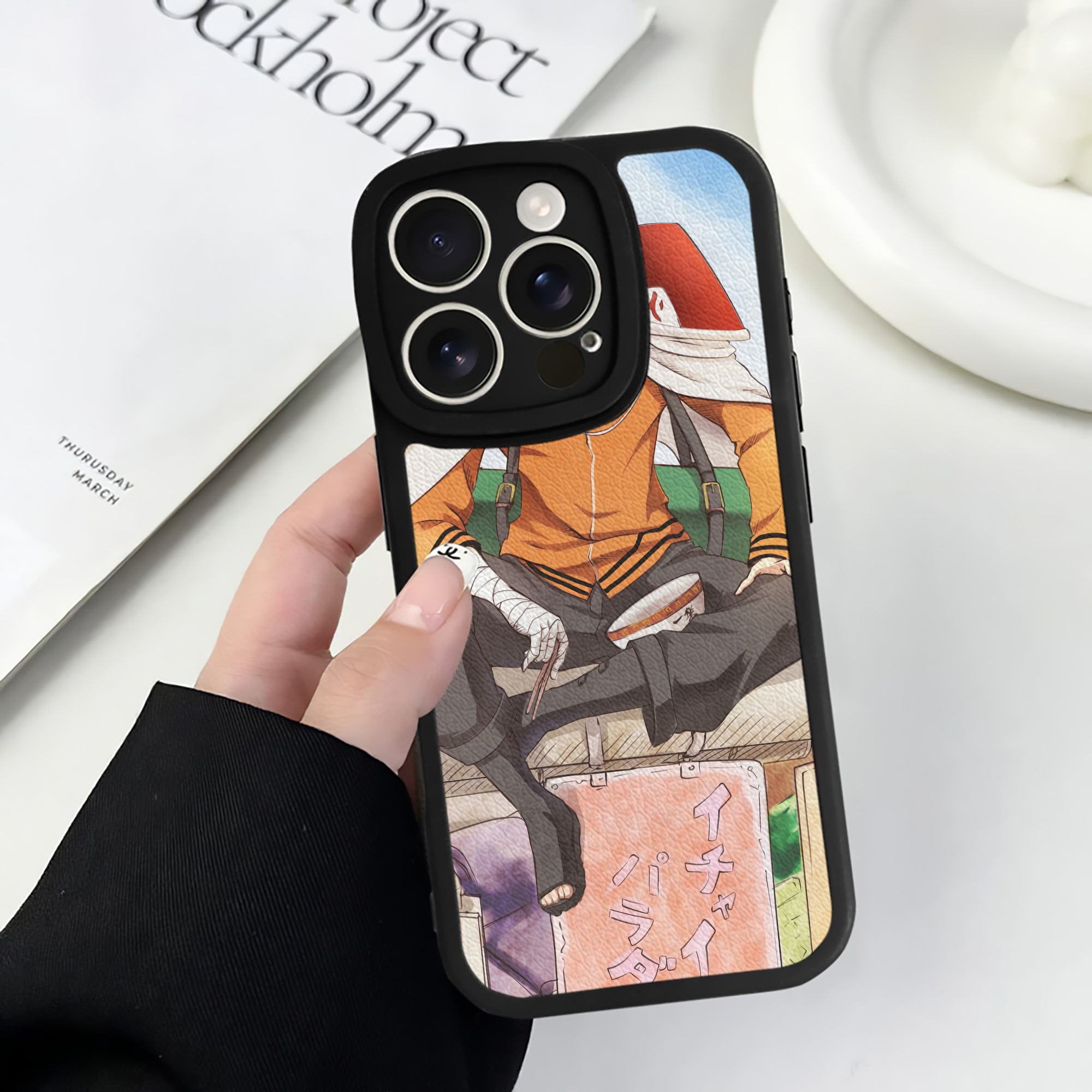 （画像用） NARUTO -ナルト- NARUTO -ナルト- 疾風伝 【iPhone 16シリーズ対応】シリコンスマホケース（レザー調） 材質：シリコン